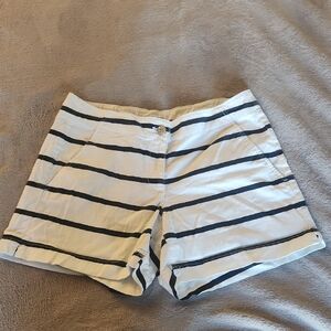 Nautica White Shorts with Navy Stripes Women's Size 6